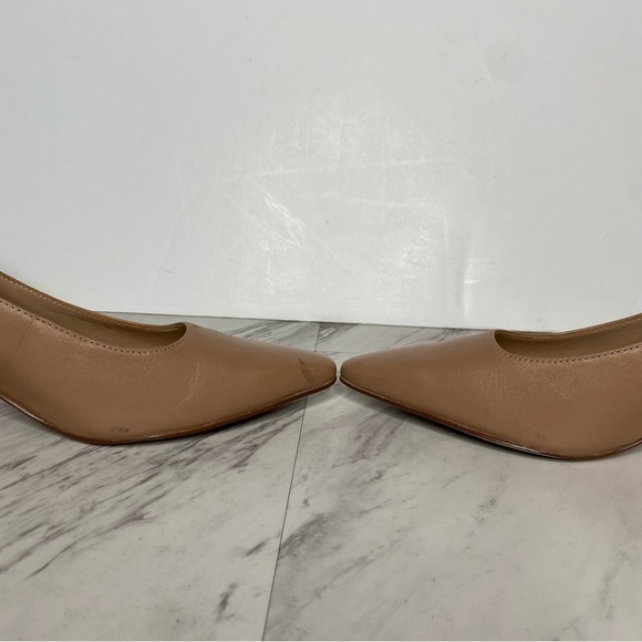 27 Edit Licia Tan Leather Pointy Toe Pump 9M - Picture 7 of 16